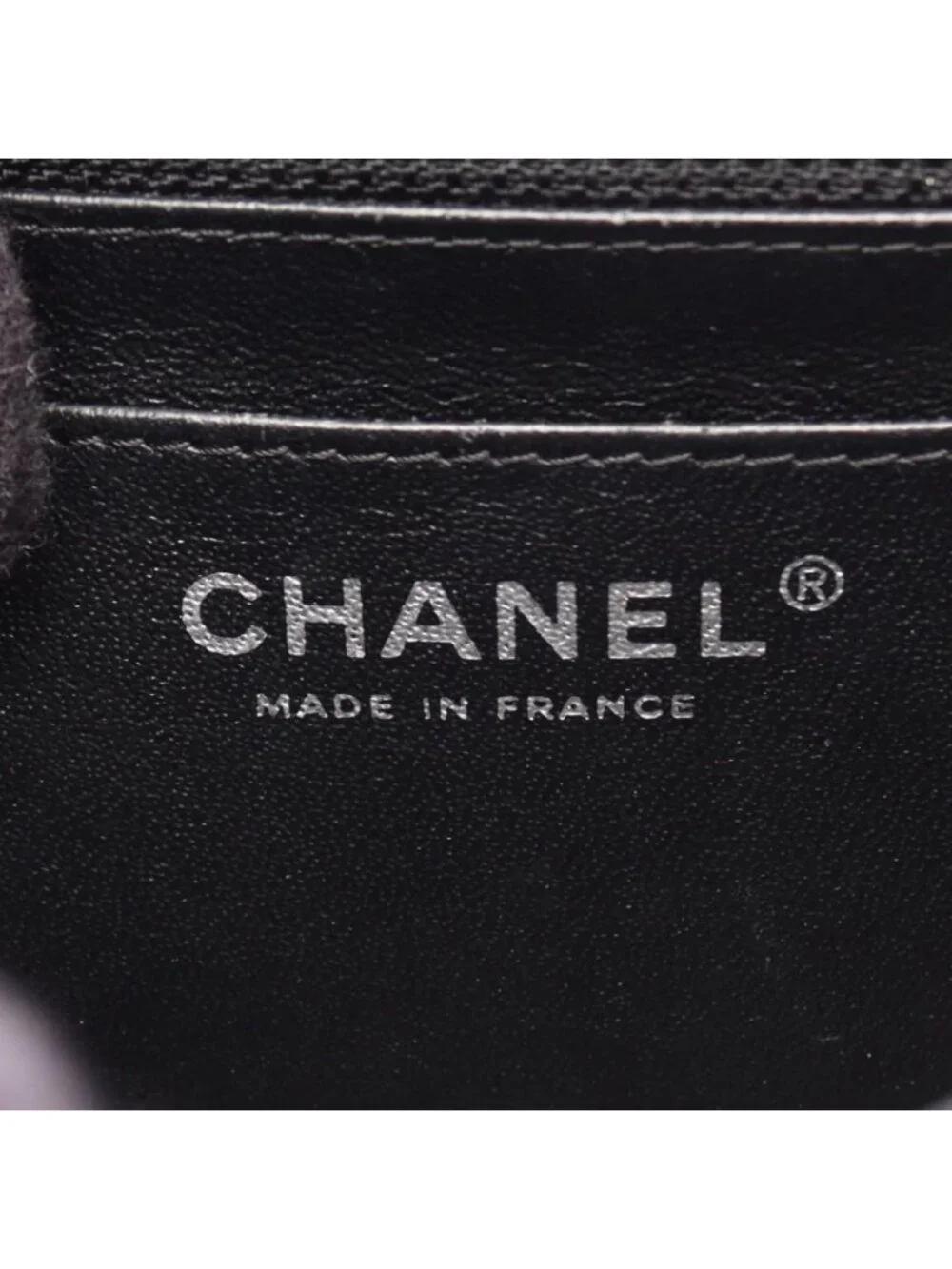 Chanel Shoulder Bag Mini Quilted Black Caviar Leather Chain